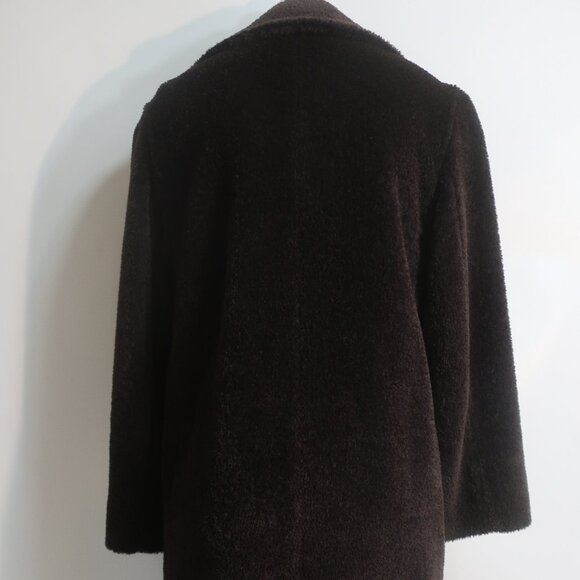 Womens Max Mara Dark Chocolate Brown Alpaca Wool Double Breasted Coat 4 - Picture 12 of 16